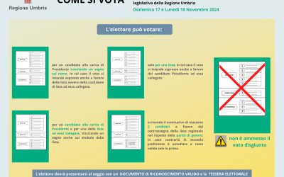 ELEZIONI REGIONALI 2024 – Istruzioni per il voto