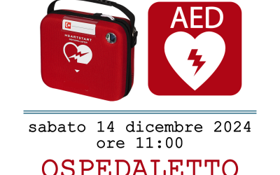 Sabato 14 dicembre inaugurazione di un nuovo defibrillatore nella frazione di Ospedaletto